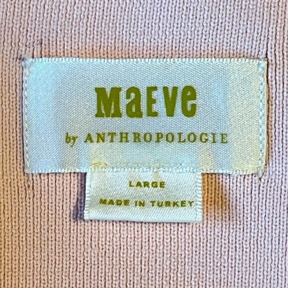 Maeve Anthropologie Scalloped Twofer Short Sleeve Sweater Tee Boxy Feminine L - Picture 7 of 9